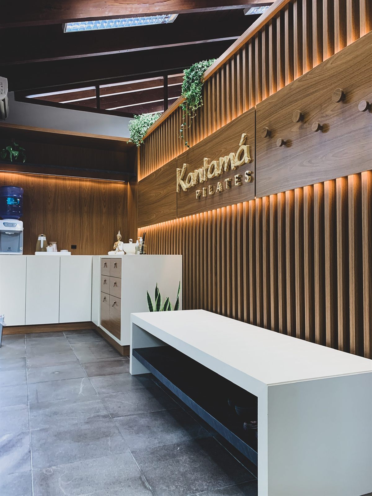 Recepção do estúdio Kantamá Pilates